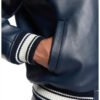 Avirex Icon Leather Bomber Navy Blue Jacket