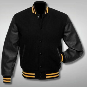 Yellow Stripe Varsity Jacket
