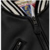 Avirex Stadium Bomber Black Leather Jacket