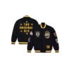 NHL Boston Bruins OVO Black Varsity Jacket