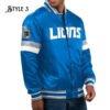 Blue Detroit Lions Satin Jacket