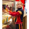 Brie Larson Captain Marvel velvet jacket
