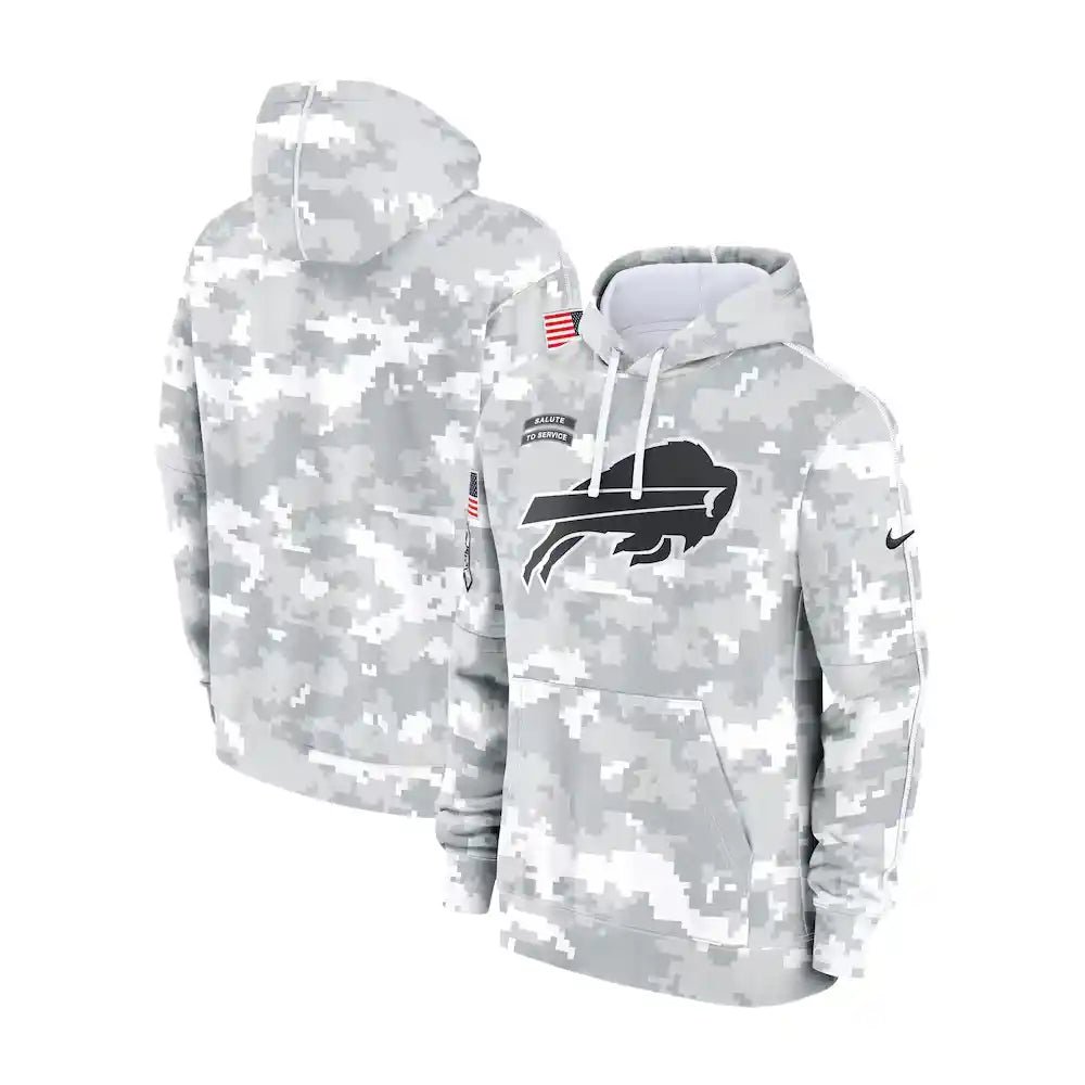 Buffalo Bills Nike Arctic Camo 2024 Salute to Service Club Fleece Pullover Hoodie