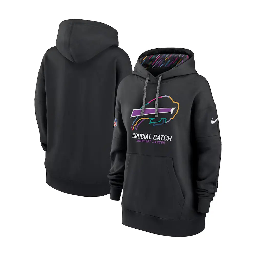 Buffalo Bills Nike Black 2024 NFL Crucial Catch Club Pullover Hoodie