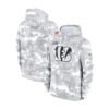 Cincinnati Bengals Nike Arctic Camo 2024 Salute to Service Club Fleece Pullover Hoodie