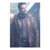 Deke Shaw brown leather jacket
