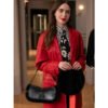 Emily In Paris Red Leather Coat