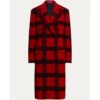 Emily Cooper TV-Series Emily In Paris Season 04 Lily Collins Red Black Plaid Wool Twill Coat