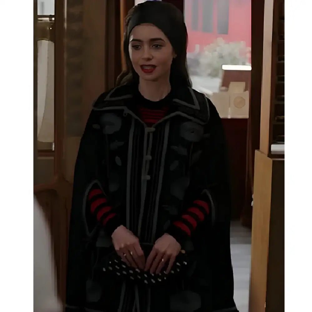 Emily In Paris Season 04 Lily Collins Floral Cape Coat