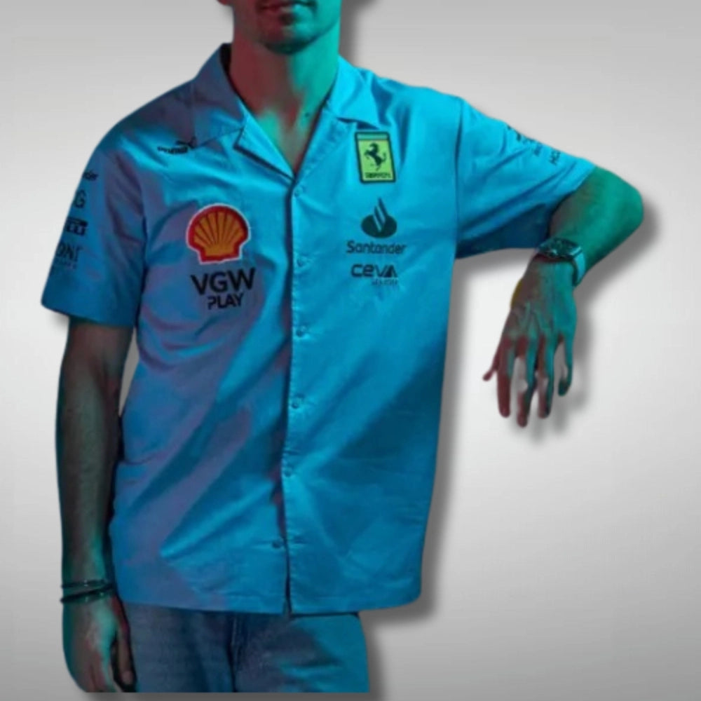Ferrari Racing Blue Miami Grand Prix Shirt - Image 3