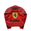 Ferrari red leather jacket
