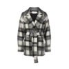 Genevieve checked plaid coat
