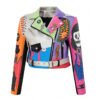 Halloween Multicolor Biker Jacket
