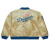 Houston Astros gold satin varsity jacket

