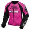 Icon Stage 2 Merc Motorcycle pink Jacket