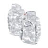Kansas City Chiefs Nike Arctic Camo 2024 Salute to Service Club Fleece Pullover Hoodie