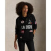 Black LA28 Olympic Fleece Collared Sweatshirt