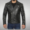 Mens Black Café Racer Jacket