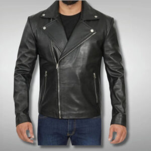 Mens Black Café Racer Jacket