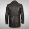 Mens Vintage Brown Leather Coat