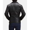 Mens Motorcycle Studded Black Leather Jacket
