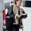 Michelle Keegan 2024 Fool Me Once Shearling Leather Jacket