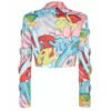Mindy Chen graffiti spencer cropped jacket S04
