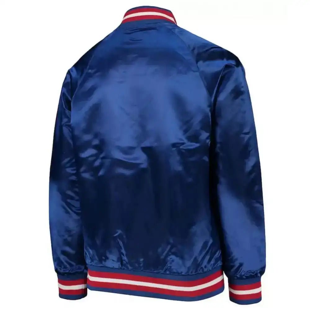 Mitchell & Ness Giants youth blue satin jacket