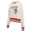 White NFL San Franciso 49ers Retro Crewneck Sweatshirt