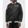 Oakland Raiders Heavyweight Black Satin Varsity Jacket