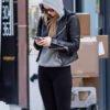 Olivia Wilde black biker leather jacket
