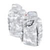 Philadelphia Eagles Nike Arctic Camo 2024 Salute to Service Club Fleece Pullover Hoodie