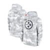 Pittsburgh Steelers Nike Arctic Camo 2024 Salute to Service Club Fleece Pullover Hoodie