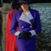 Princess Diana Sandringham Christmas Day Purple Coat
