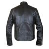 Punisher Skull Embossed Black Leather Jacket