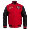 NFL San Francisco 49ers Retro Rib Wool Varsity Red Jacket