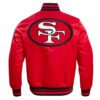 Red NFL San Francisco 49ers Retro Rib Satin Jacket