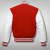 Red and White Varsity Bomber Jacket