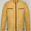 Andrew Tate Yellow Leather Jacket
