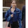 Emily in Paris S04 Lily Collins Denim Cropped Jacket