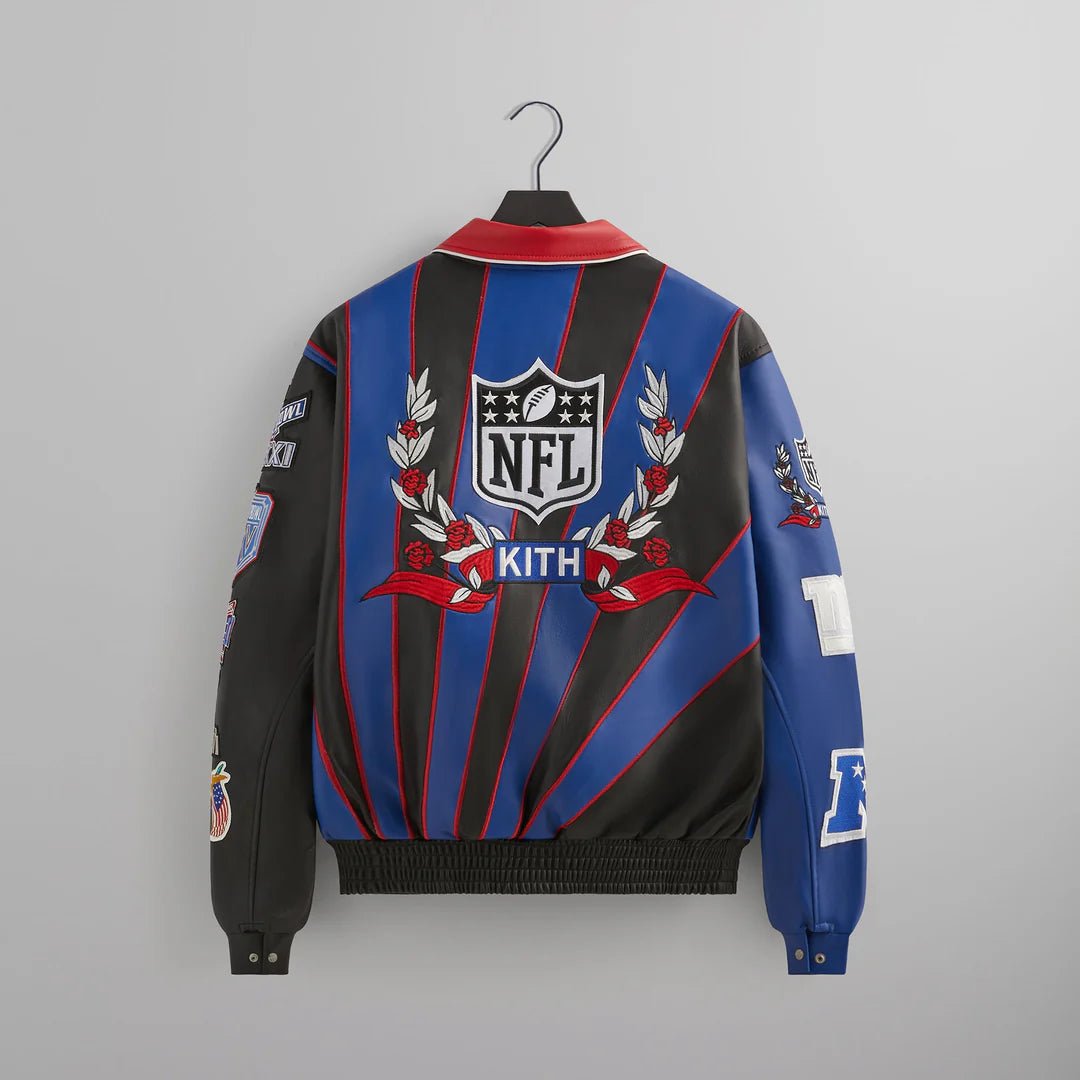 Kith and Jeff Hamilton NFL Giants Leather Varsity Jacket