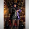 Tekken 8 Reina Mishima Black and Purple Hooded Jacket