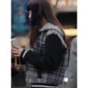 Thalia Besson Genevieve plaid bomber jacket

