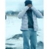 Lila Pitts white puffer jacket