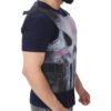 Punisher motorcycle black leather vest
