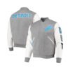 Varsity Detroit Lions Grey and White Jacket