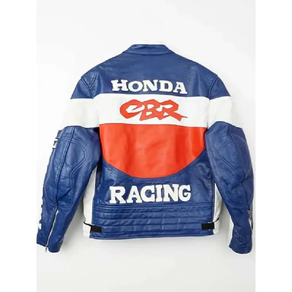 Vintage Honda Racing CBR Motorcycle Leather Jacket