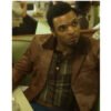 Willie Black Fight Night 2024 Brown Leather Jacket
