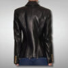 Double Breasted Leather Blazer