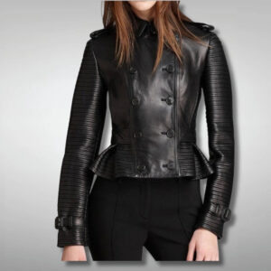 Women Black Biker Jacket